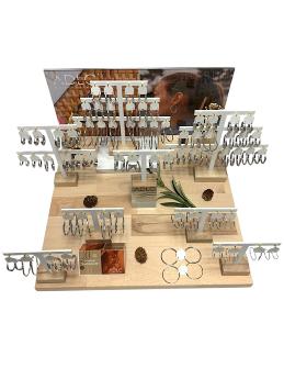 KIT ARGENT 68 PAIRES VITRINE BASSE 40*20