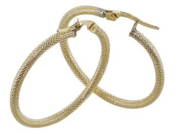 Creoles Rondes Piquetes 2Mm Diametre 25 Or 750 /