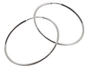 Creoles Flexibles Ronde Fil 1,20 Mm Diametre 30 Argent Rh